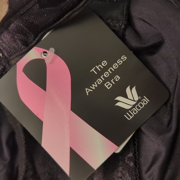 NWT WACOAL THE BREAST CANCER AWARENESS BRA BLACK 40D - Picture 7 of 9